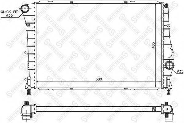 STELLOX 1025498SX Радіатор, охолодження двигуна