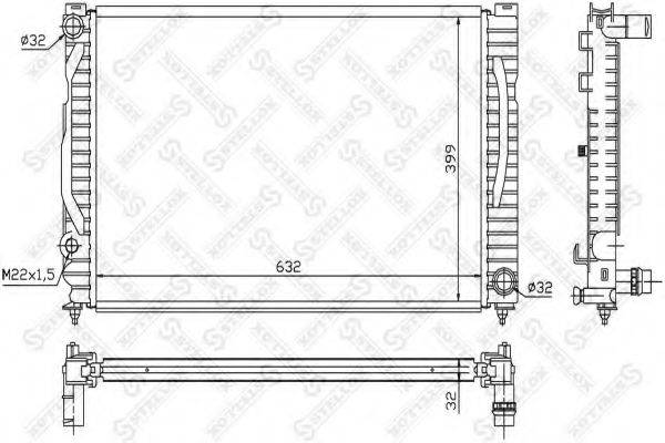 STELLOX 1025546SX Радіатор, охолодження двигуна