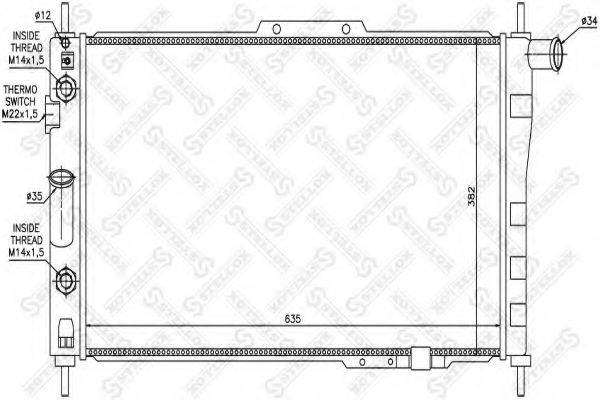 STELLOX 1025687SX Радіатор, охолодження двигуна