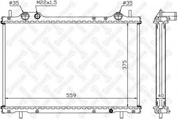 STELLOX 1025730SX Радіатор, охолодження двигуна