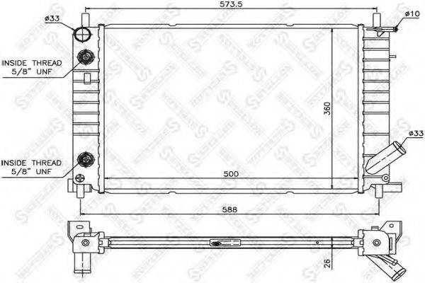 STELLOX 1025786SX Радіатор, охолодження двигуна