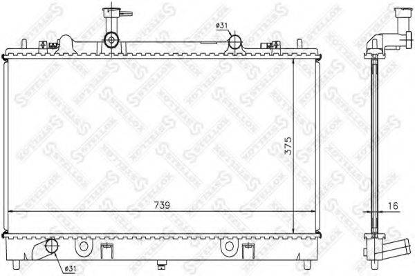 STELLOX 1025853SX Радіатор, охолодження двигуна