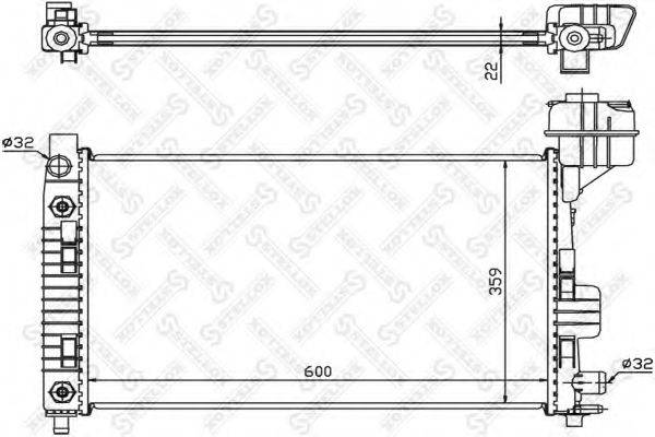 STELLOX 1025894SX Радіатор, охолодження двигуна