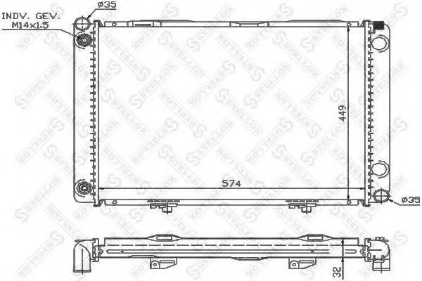 STELLOX 1025914SX Радіатор, охолодження двигуна