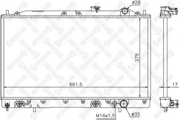 STELLOX 1025946SX Радіатор, охолодження двигуна