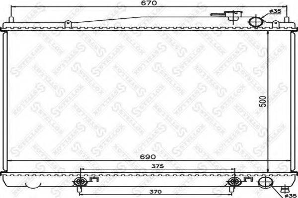 STELLOX 1025977SX Радіатор, охолодження двигуна