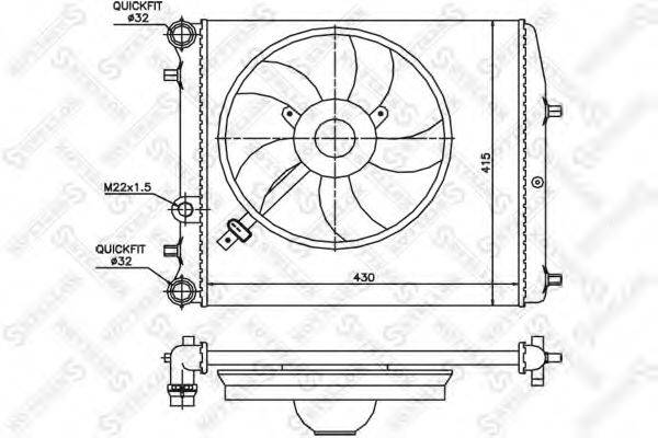 STELLOX 1026241SX Радіатор, охолодження двигуна