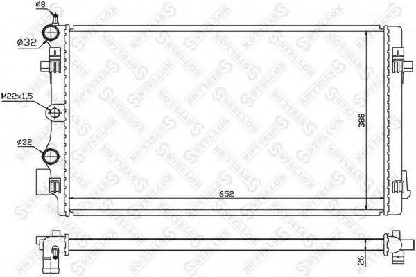 STELLOX 1026434SX Радіатор, охолодження двигуна