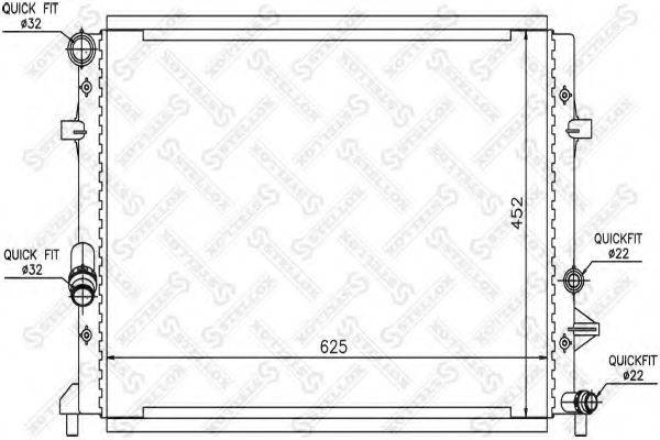 STELLOX 1026435SX Радіатор, охолодження двигуна