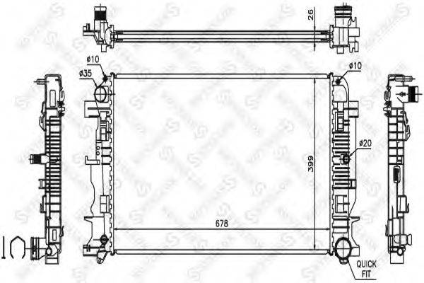 STELLOX 1026552SX Радіатор, охолодження двигуна