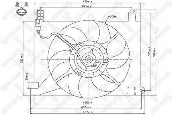 STELLOX 2999443SX Вентилятор, охолодження двигуна