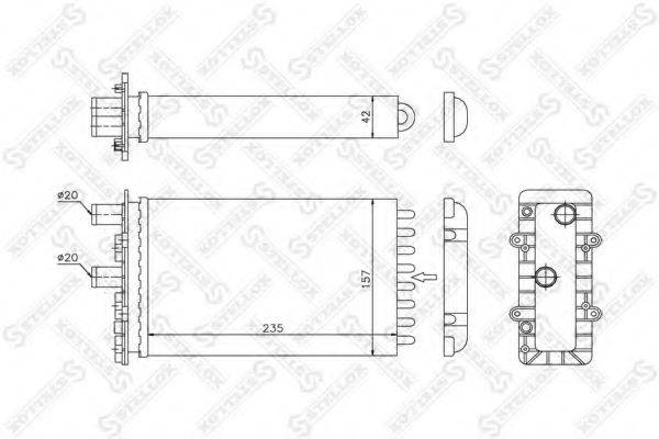 STELLOX 1035079SX Теплообмінник, опалення салону