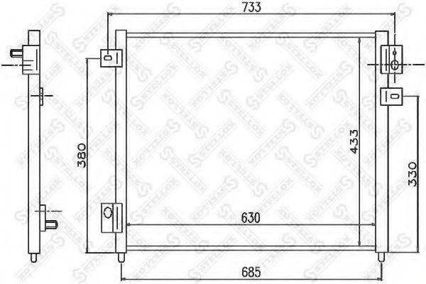 STELLOX 1045438SX Конденсатор, кондиціонер