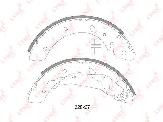LYNXAUTO BS7525 Комплект гальмівних колодок