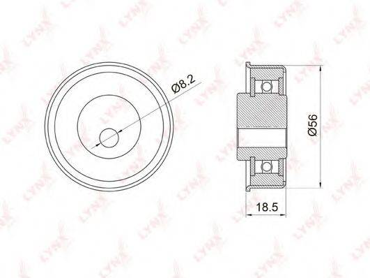 LYNXAUTO PB1037 Натяжний ролик, ремінь ГРМ