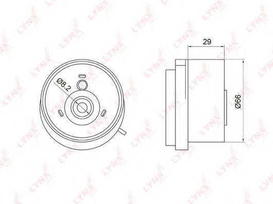 LYNXAUTO PB1050 Натяжний ролик, ремінь ГРМ