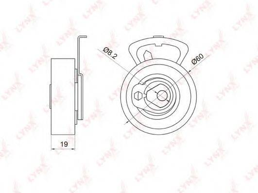 LYNXAUTO PB1055 Натяжний ролик, ремінь ГРМ