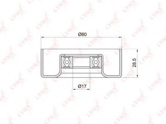 LYNXAUTO PB5010 Натяжний ролик, полікліновий ремінь