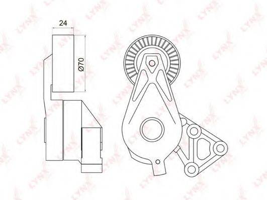 LYNXAUTO PT3039 Натягувач ременя, клинового зубча
