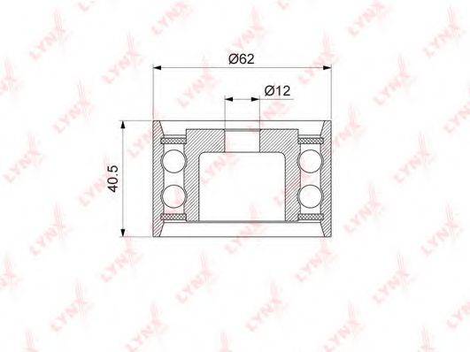 LYNXAUTO PB3123 Паразитний / Ведучий ролик, зубчастий ремінь