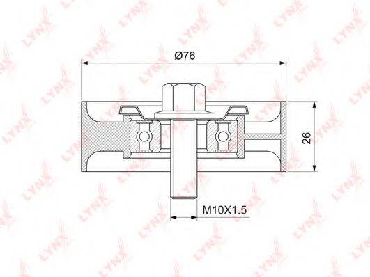 LYNXAUTO PB5349 Натяжний ролик, полікліновий ремінь