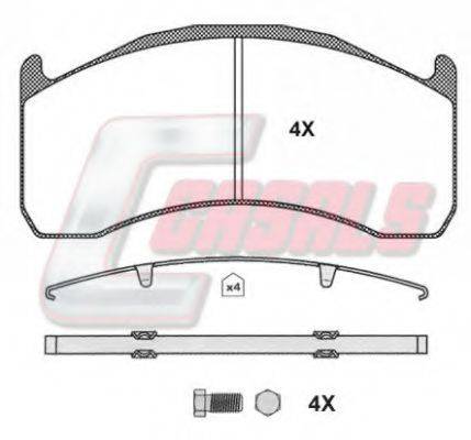 CASALS BKM1387 Комплект гальмівних колодок, дискове гальмо