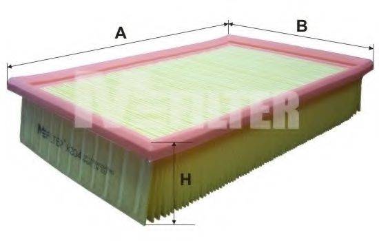 MFILTER K204 Повітряний фільтр