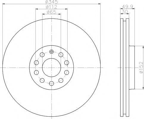 HELLA PAGID 8DD355109531 гальмівний диск