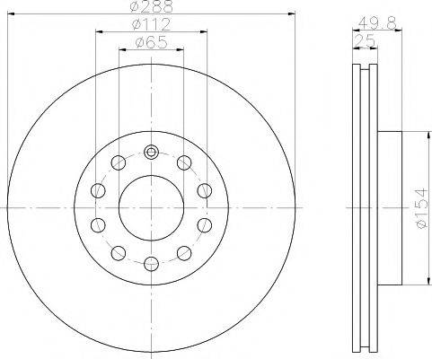 HELLA PAGID 8DD355109581 гальмівний диск