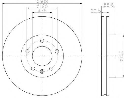 HELLA PAGID 8DD355109661 гальмівний диск