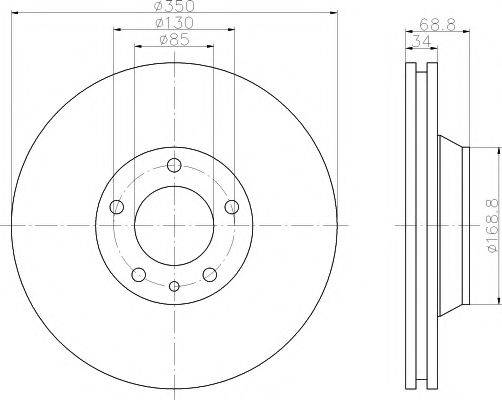 HELLA PAGID 8DD355109761 гальмівний диск