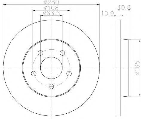 HELLA PAGID 8DD355111391 гальмівний диск