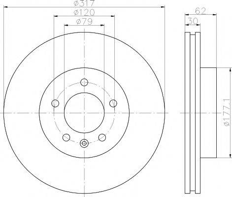 HELLA PAGID 8DD355118641 гальмівний диск