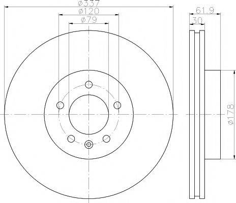 HELLA PAGID 8DD355111481 гальмівний диск