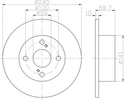 HELLA PAGID 8DD355111711 гальмівний диск