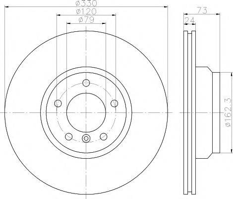 HELLA PAGID 8DD355111931 гальмівний диск