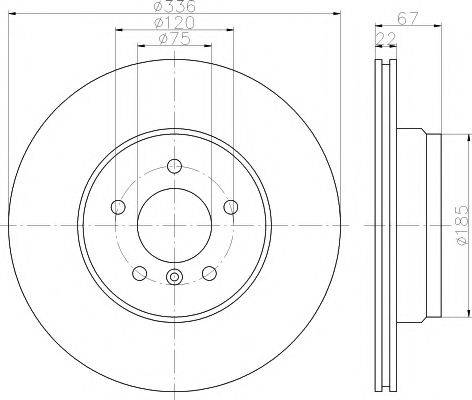 HELLA PAGID 8DD355111961 гальмівний диск