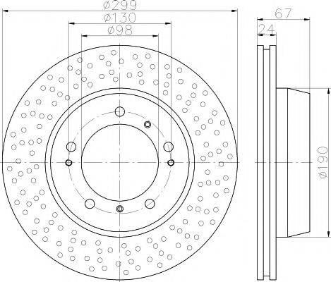 HELLA PAGID 8DD355115431 гальмівний диск