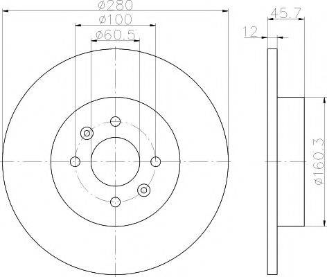 HELLA PAGID 8DD355115811 гальмівний диск