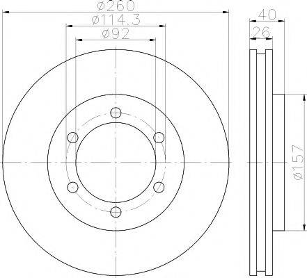 HELLA PAGID 8DD355116001 гальмівний диск