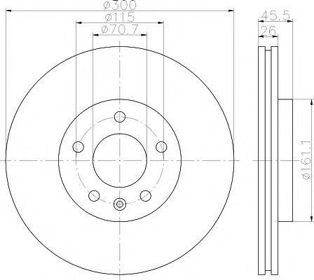 HELLA PAGID 8DD355116591 гальмівний диск