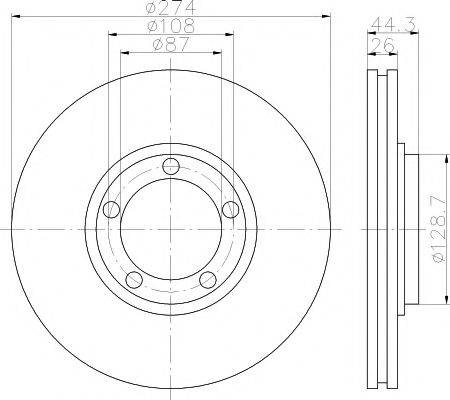 HELLA PAGID 8DD355116741 гальмівний диск