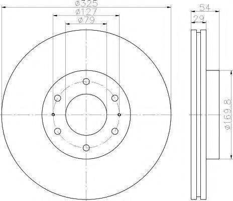 HELLA PAGID 8DD355117021 гальмівний диск