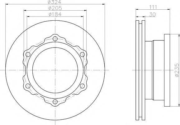 HELLA PAGID 8DD355117561 гальмівний диск