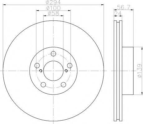 HELLA PAGID 8DD355112051 гальмівний диск