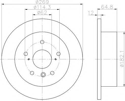 HELLA PAGID 8DD355112071 гальмівний диск