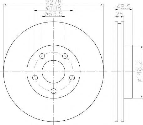 HELLA PAGID 8DD355112171 гальмівний диск