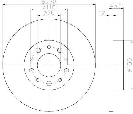 HELLA PAGID 8DD355112531 гальмівний диск