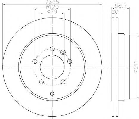 HELLA PAGID 8DD355118771 гальмівний диск