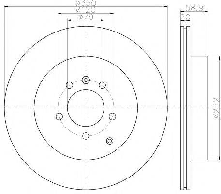 HELLA PAGID 8DD355118781 гальмівний диск